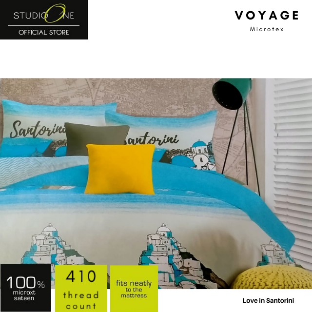 Set Sprei STUDIO ONE VOYAGE MicroXT Design Love In Santorini