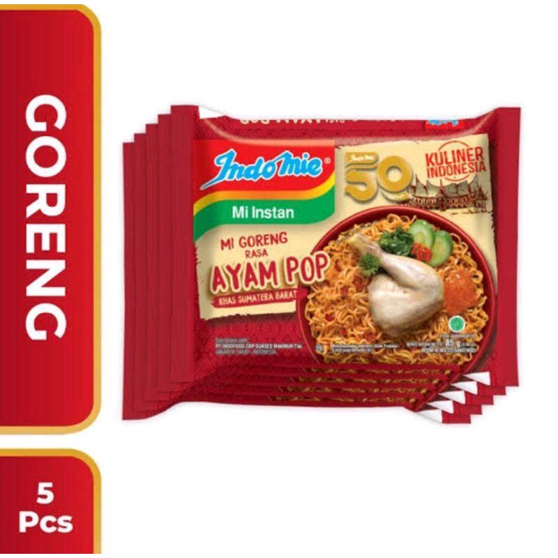 

indomie goreng rasa ayam pop 85g 5pcs