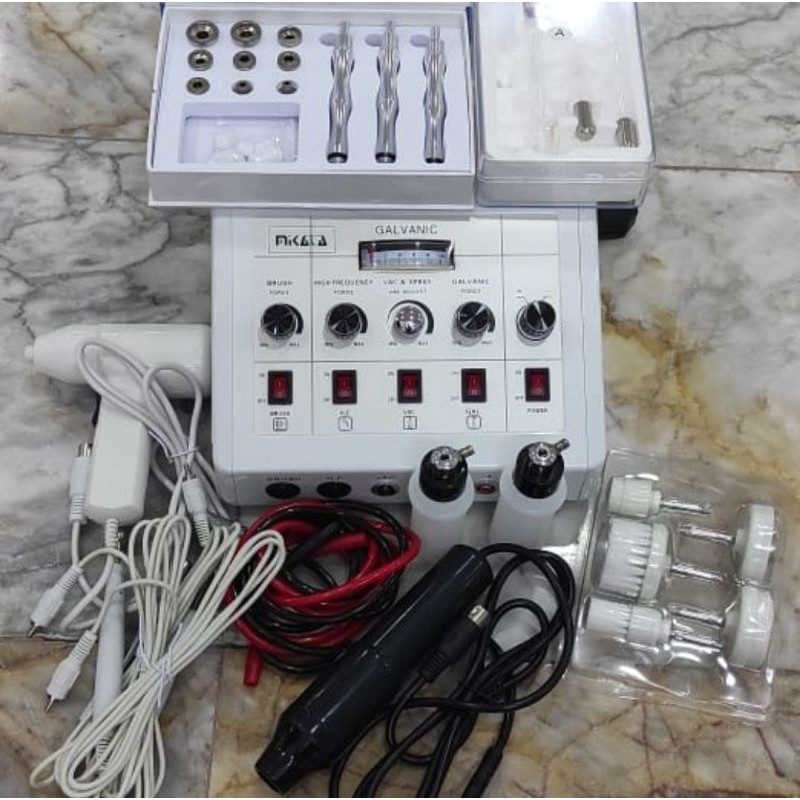 6 in 1 Microdermabrasi Brush Gal vanic HF Vacum Spray