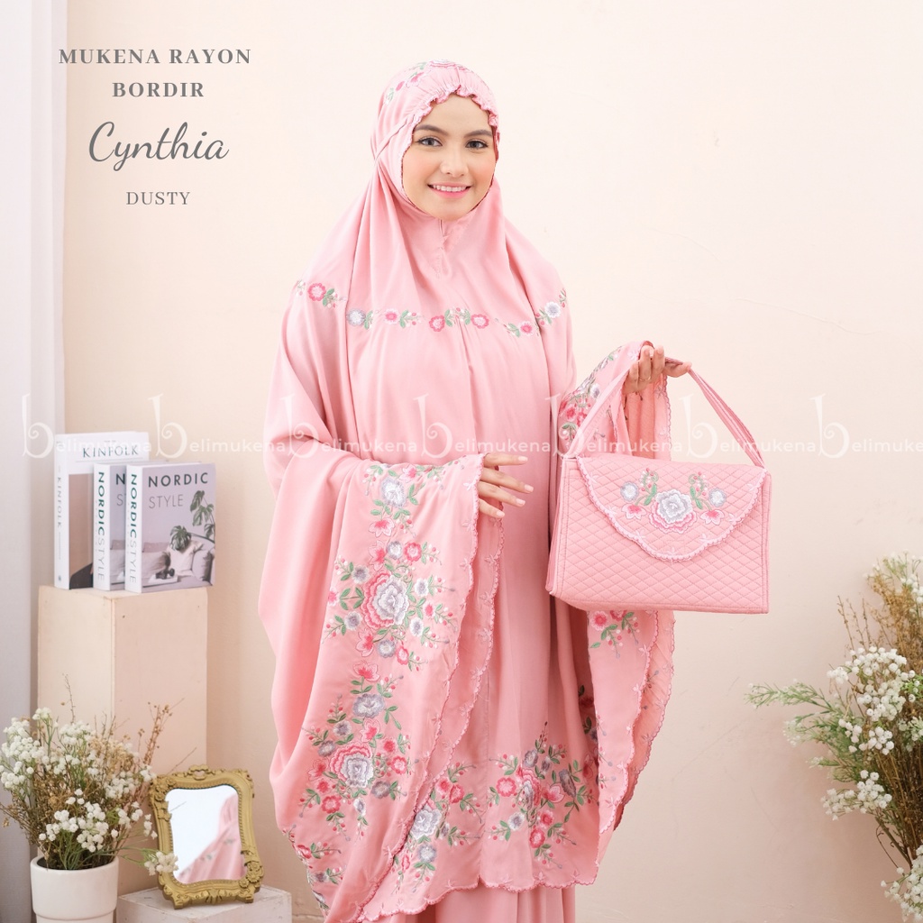 Mukena Dewasa Rayon Bordir Cynthia