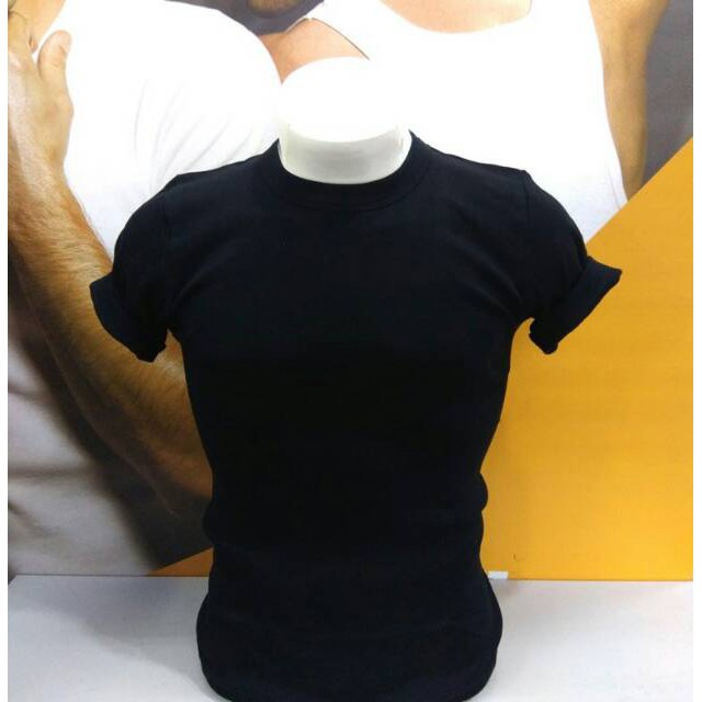 Kaos Oblong BIG SIZE  Rider ROUND NECK 223 BSW HITAM ISI-1 PCS