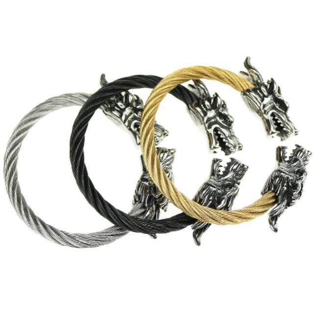 Gelang Naga Titanium ANTI KARAT SELAMANYA PGM GT44