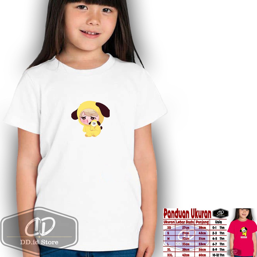 Baju CHIMMY Anak / Baju BTS / Baju BT21 / Kaos Anak / Kaos CHIMMY / Baju Anak BTS
