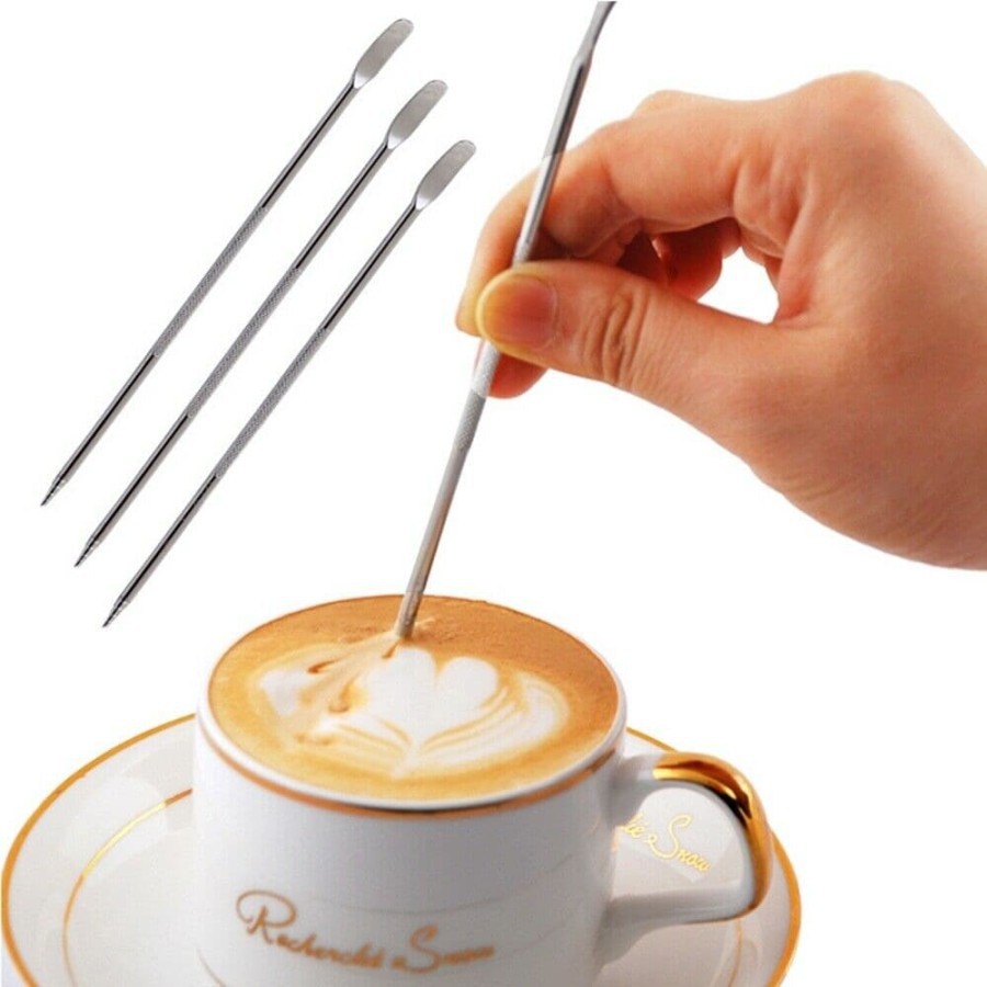 Latte Art Pen Stick untuk Menggambar Latte Art Alat Kopi Milk Frother Jug / Espresso Barista