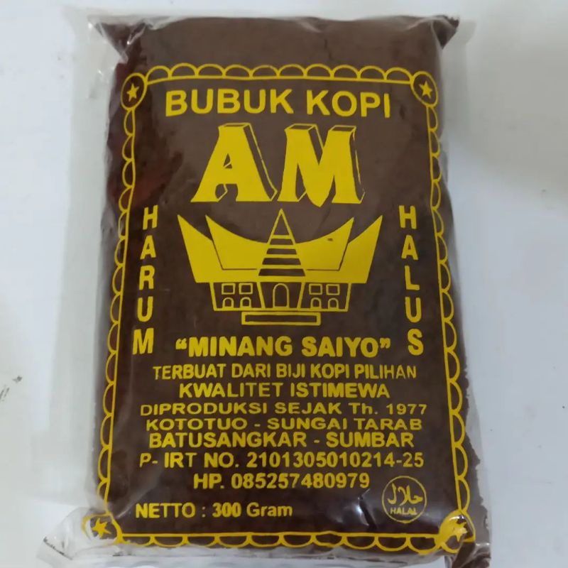 

Bubuk Kopi AM Minang Saiyo Batu Sangkar Uk, Besar Halus