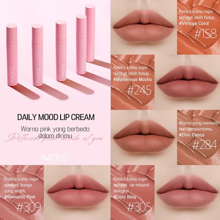 Nacific Daily Mood Lip Cream Lipstick Nacific