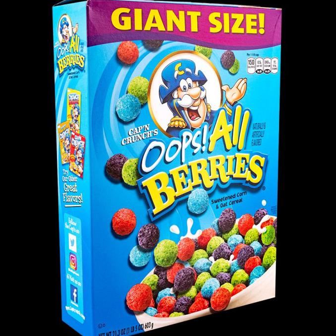 

TERLARIS CAP'N CRUNCH CRUNCH BERRIES CEREAL, LARGE SIZE MAKANAN & MINUMAN