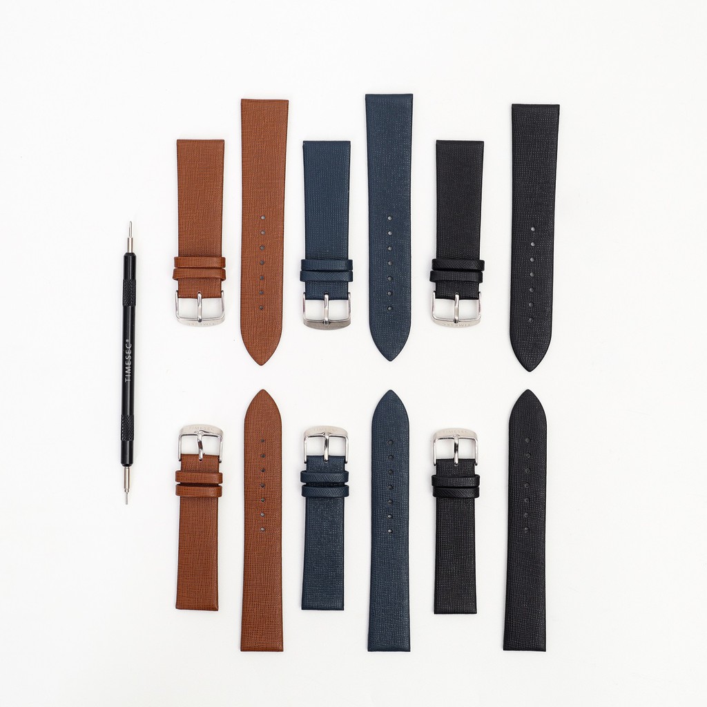 Timesec Champy Genuine Leather Strap Jam Tangan Bonus Pin Tools