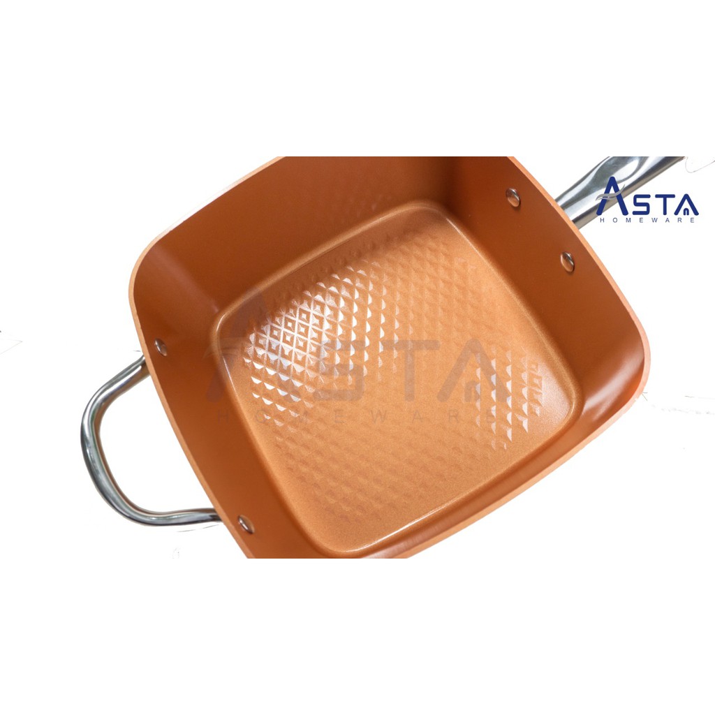 Panci Set Kotak - Panci Persegi - Square Pan With Lid 24 CM 6 IN 1 Asta U-Pan Diamond ASUP 01