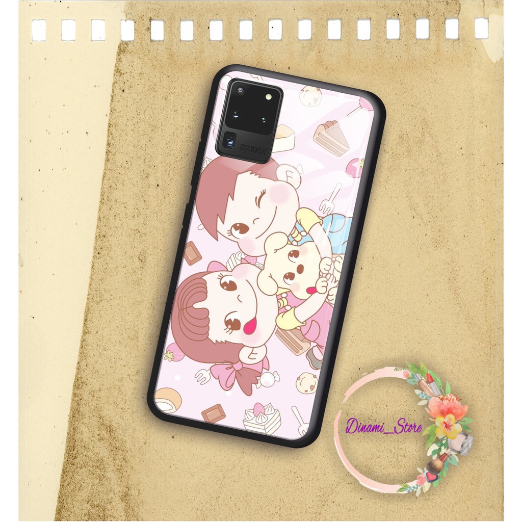 back case glass MILKY PEKO Samsung J2prime G530prime A01 CORE A20 A30 A20s A50 A50s A21s A01 DST1134