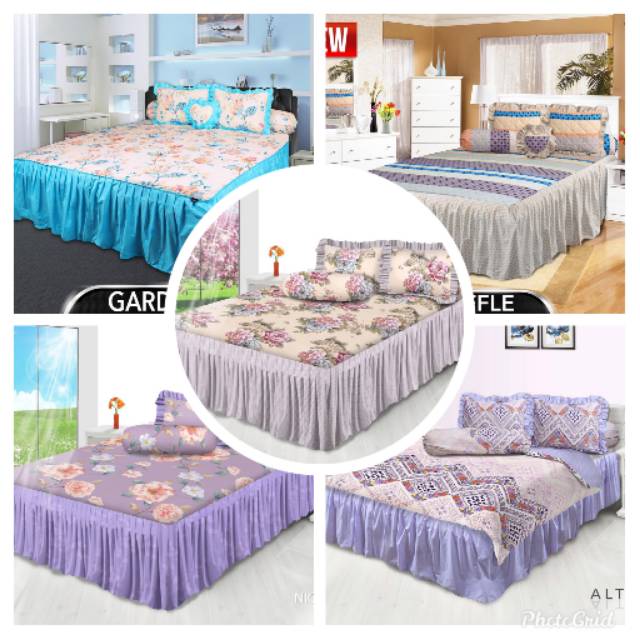 SPREI MY LOVE RUMBAI 180X200 GARDENA, WAFFLE, ALTA, NIGELLA, AYANA