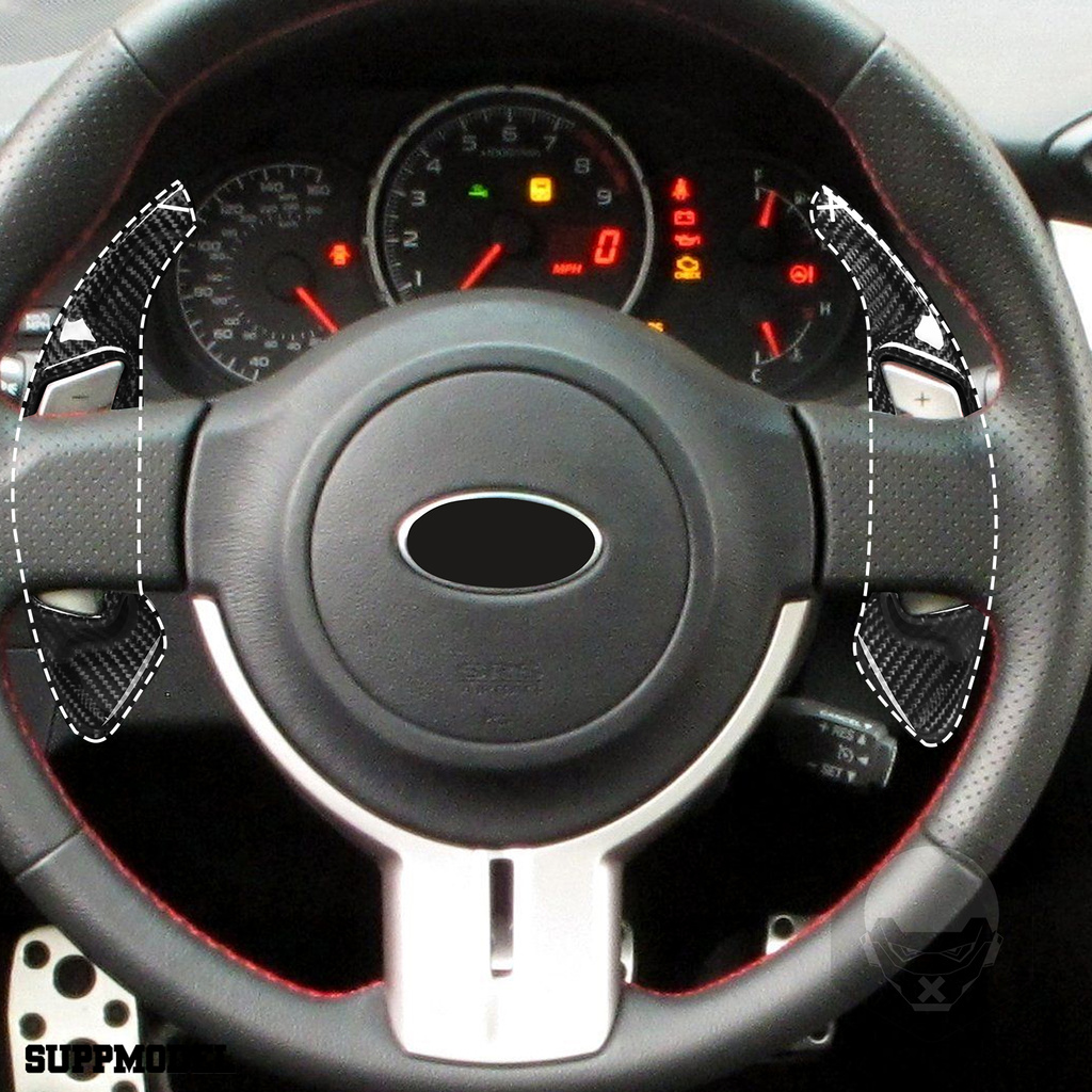 Smodel 2pcs / Set Paddle Shifter Carbon Fiber Hitam Anti Gores / Korosi Untuk Mobil Toyota 86