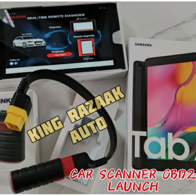 Scanner Mobil Lauch Thinkdiag Full Software+Kabel Ekstensi OBD2 Ori Launch+TAB