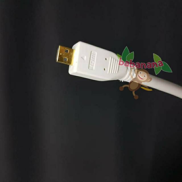 Kabel Konverter mini hdmi to vga Converter putih white extension cable