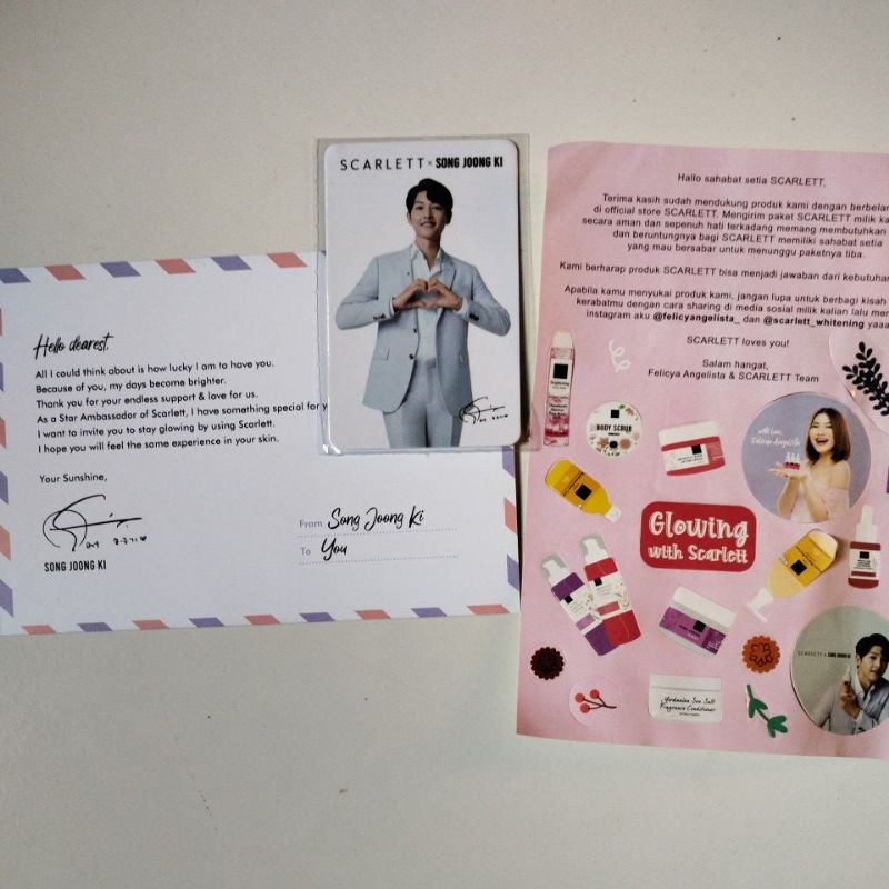 Photocard Song Joong Ki PC Song Joong Ki X Scarlett Original