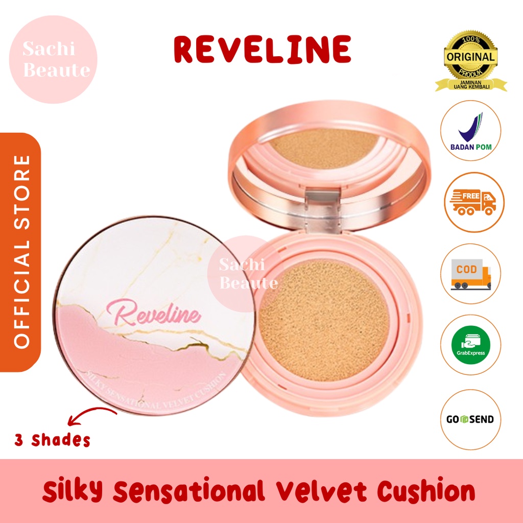 REVELINE Silky Sensational Velvet Cushion [ Free Puff Cushion* ]