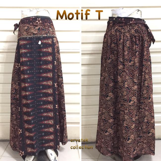 Dnh2 Rok Tumpal Klok Motif Betawi Khusus Coklat | Bawahan Kebaya Encim 5Hcm