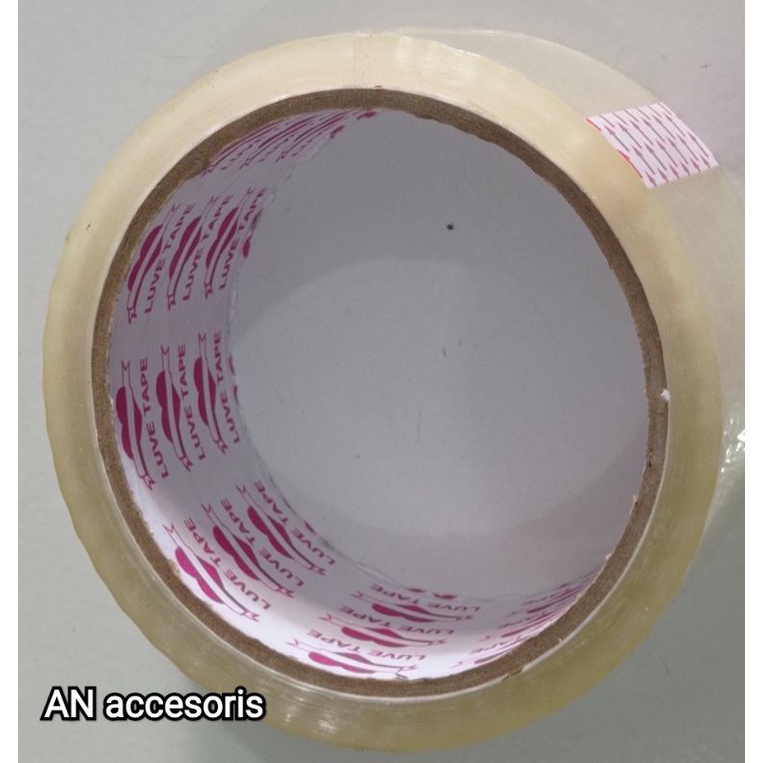 

lakban bening dan coklat 2inch 90yard merk luve tape