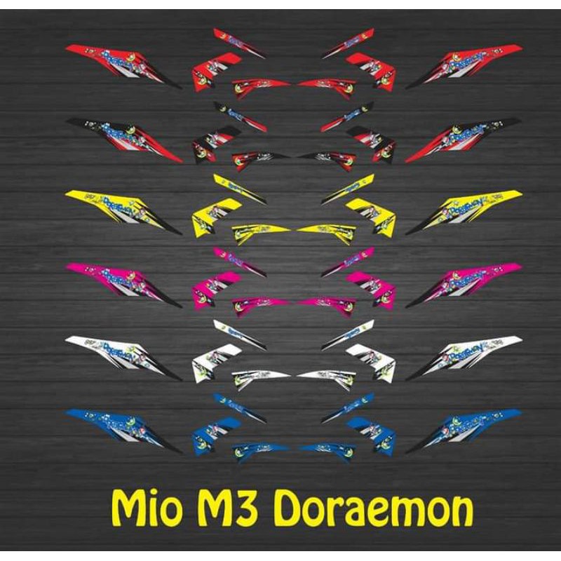 STIKER STRIPING VARIASI MIO M3 MOTIF DORAEMON