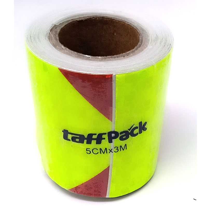 Taffpack Reflective Sticker Marker Mobil Truk Arrow 5cm 3 Meter - 68-RED/YELLOW