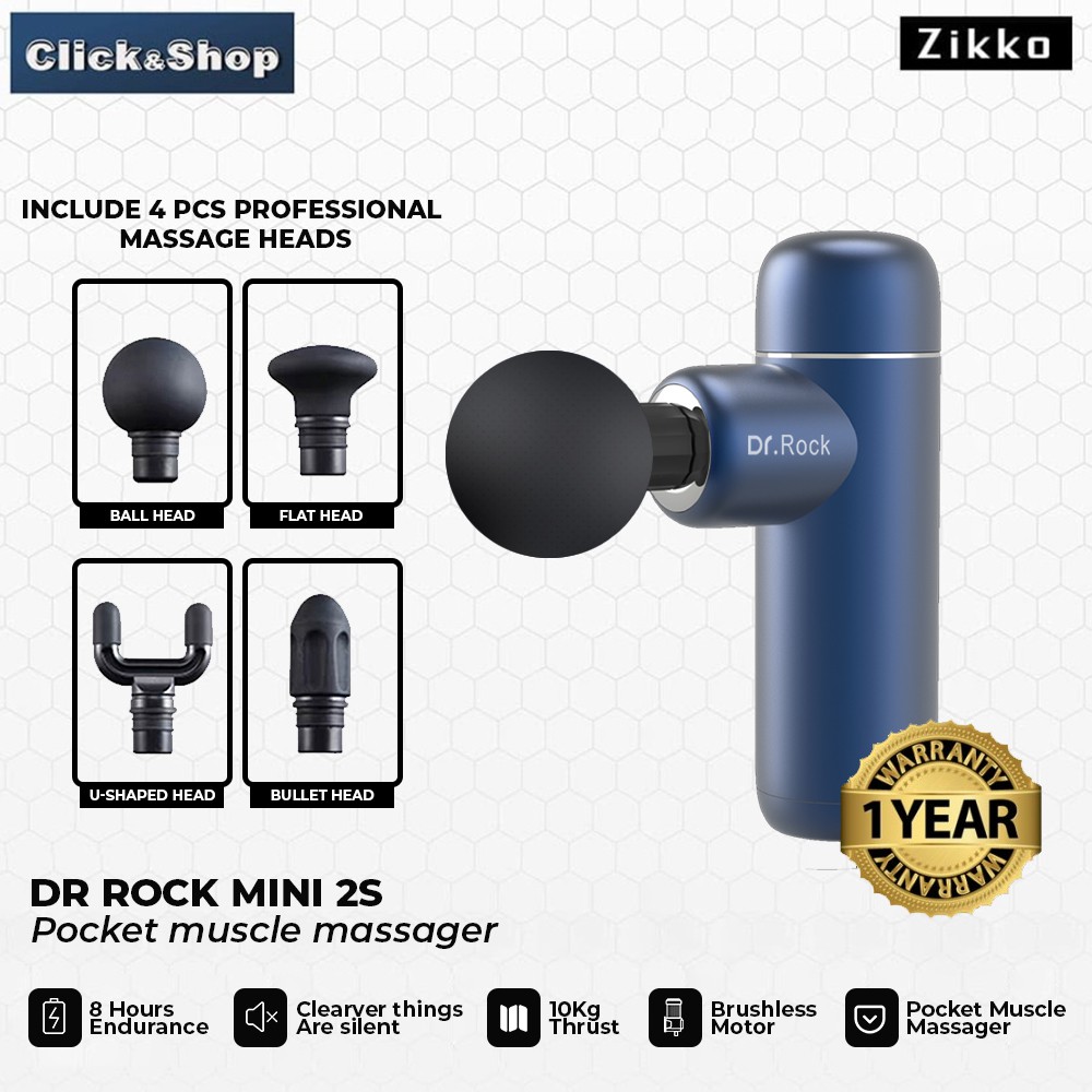 ZIKKO Dr.Rock Mini 2s Pocket Massage Gun - Alat Pijat Elektrik-1