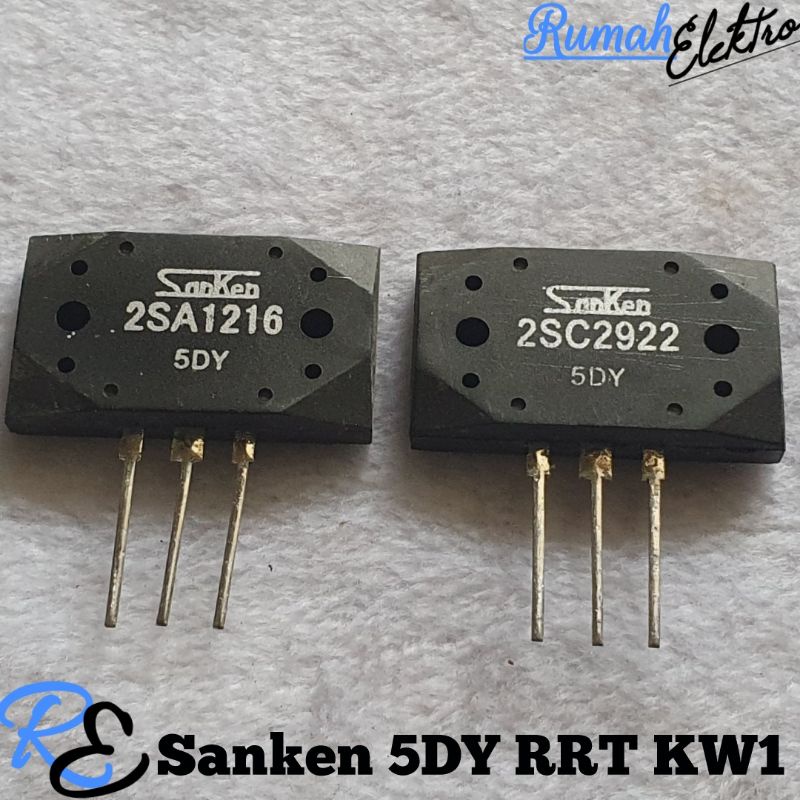 Transistor SANKEN 2SA1216 dan 2SC2922 5DY RRT KW1