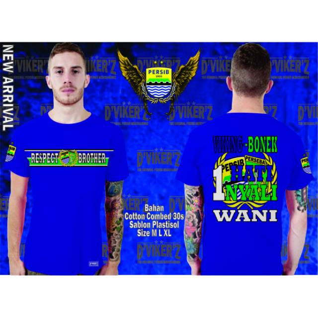 Kaos bonvik biru kaos persebaya persib resfect