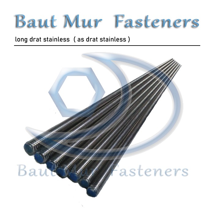 As Drat Stainless M6 x 1 Meter sus304 ss304