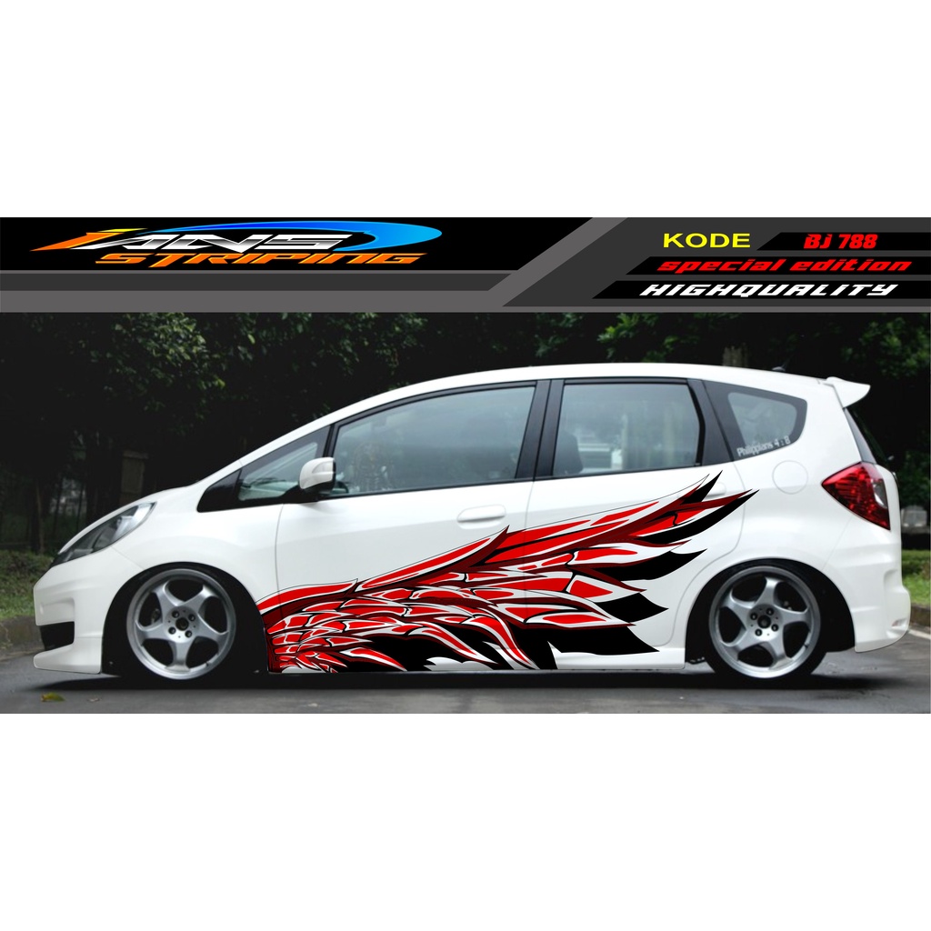 STIKER DECAL MOBIL JAZZ BRIO AVANZA SIGRA YARIS / STIKER VARIASI MOBIL / MODIF STICKER MOBIL