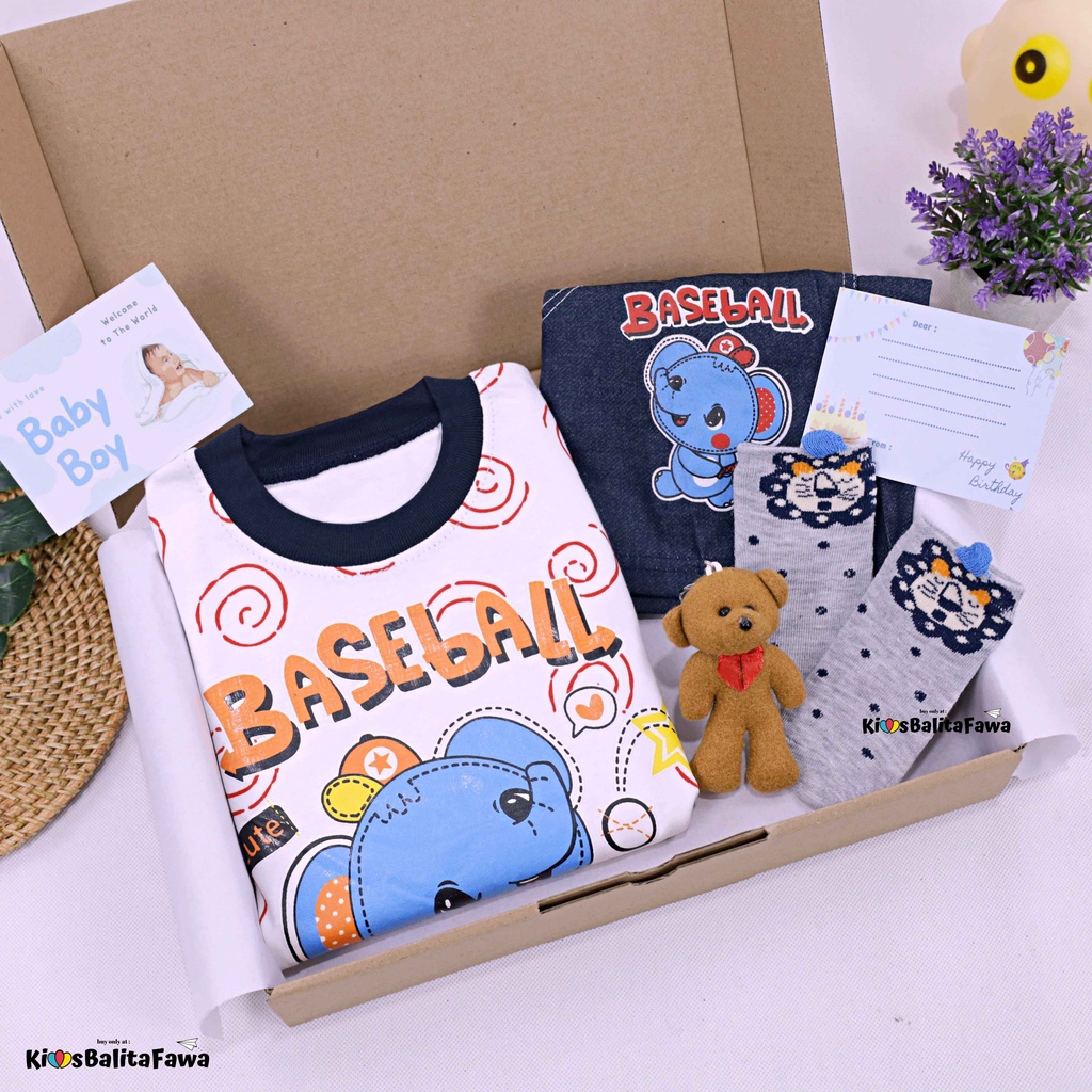 [COMFY] Hampers Baby Boy 3-18 Month / Kado Lahiran Hadiah Bayi Laki-Laki Bulan New Born Setelan Gift