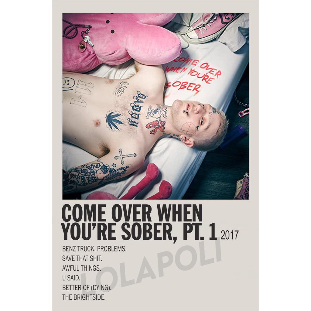 Poster Cover Album Come Over When You're Sober Pt. 1 - Lil Peep