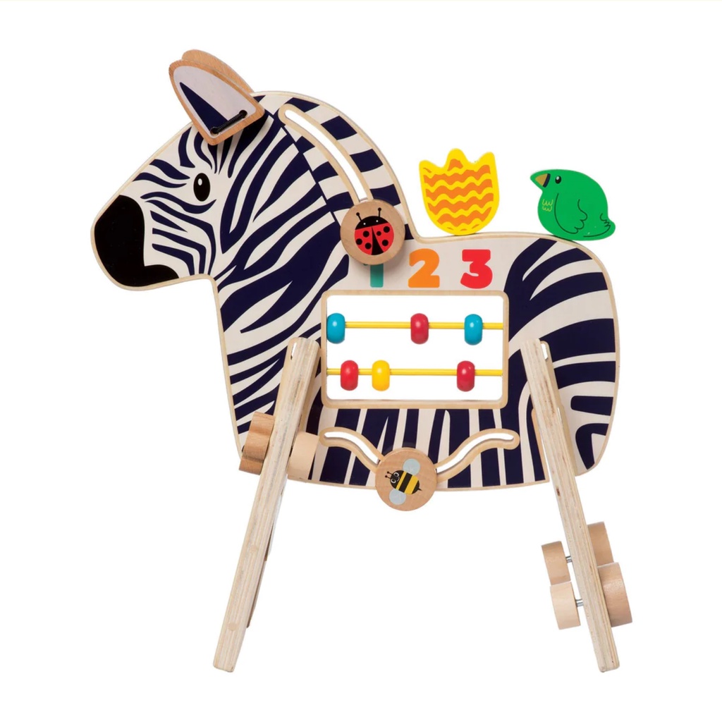 Manhattan Toy - Safari Zebra - Wooden Montessori Toys Kids Baby Anak Bayi Balita Mainan Edukasi Kayu Binatang Zoo