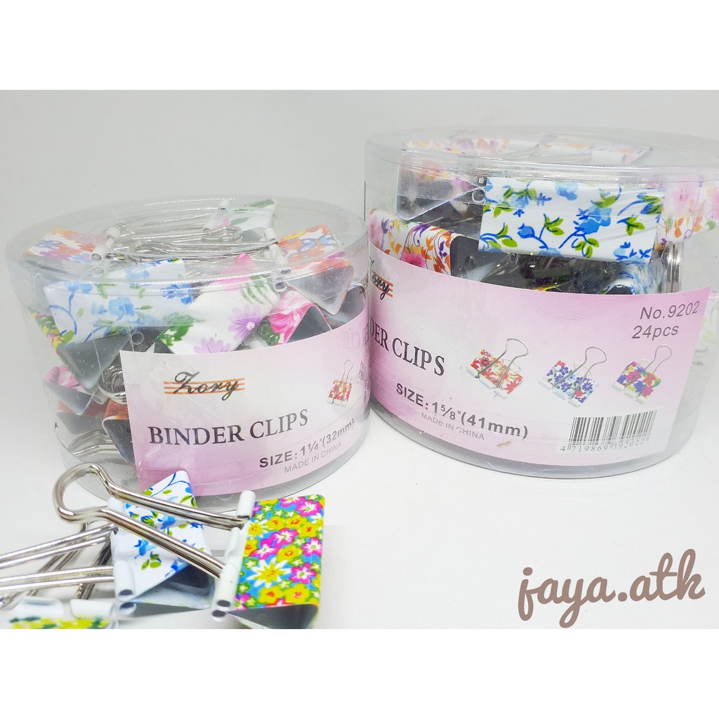 

Binder Clip Motif Bunga No 155 dan 200