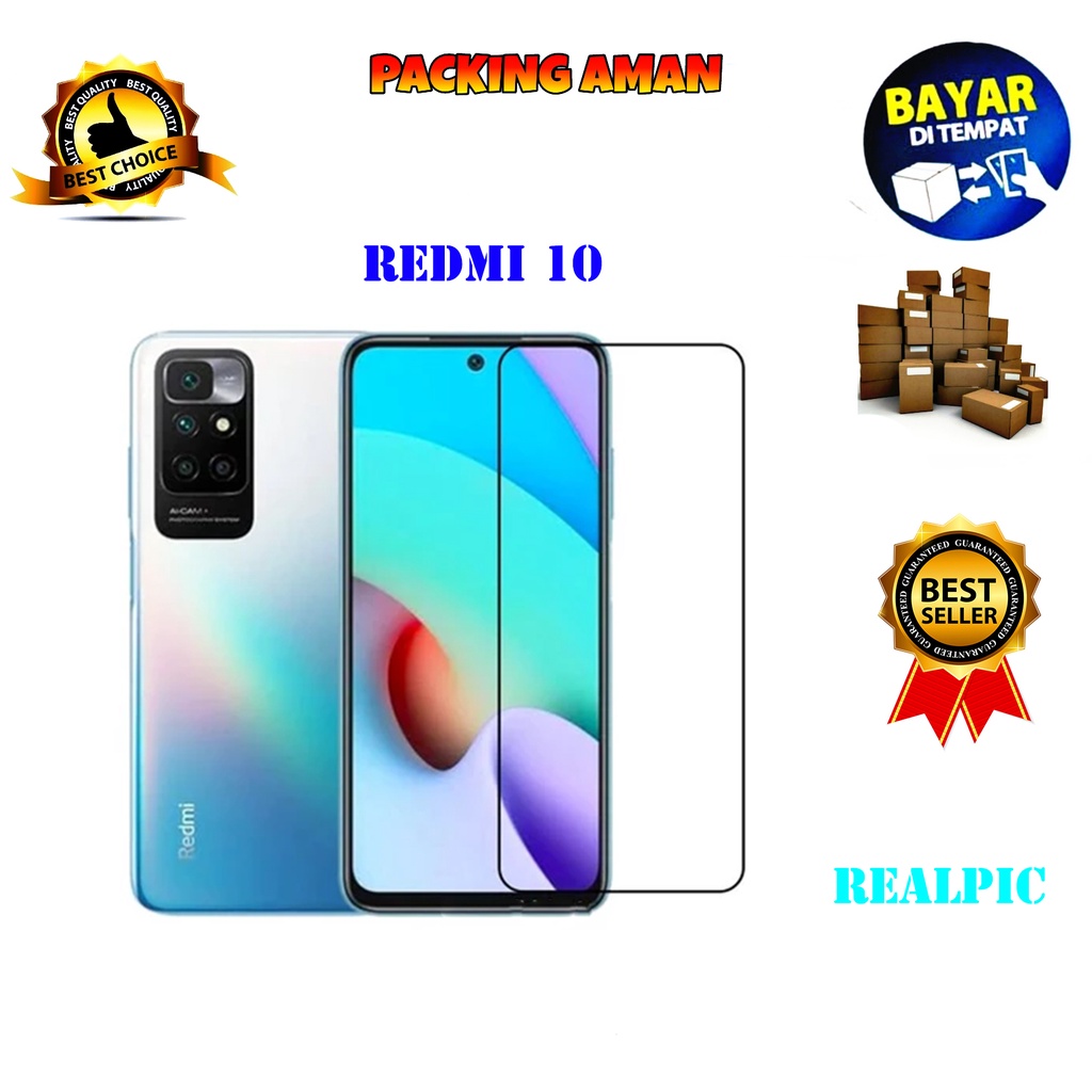 Tempered Glass Xiaomi Redmi 10 Full Cover / Full Screen Protector Anti Gores