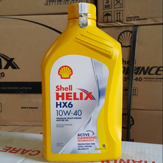 OLI MESIN MOBIL BENSIN SHELL HELIX HX6 10W-40 1 LITER