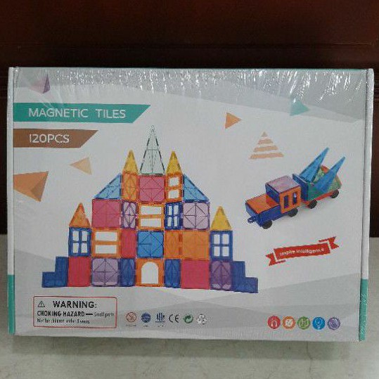 Magnetic tiles / Magnatiles Connetix Alike Magnetic Blocks 120PCS