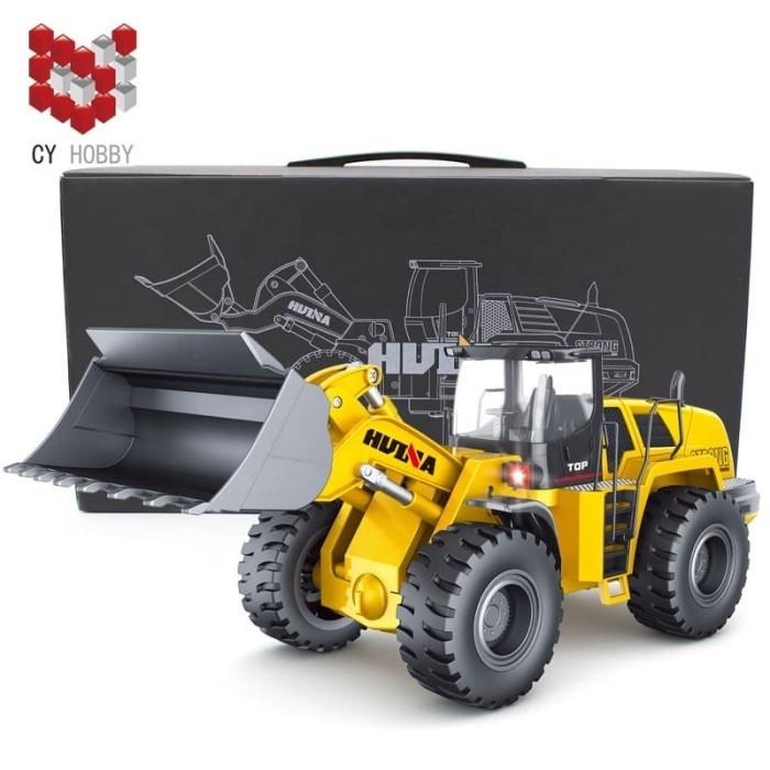 Huina 1583 Loader Wheel Loader Alloy 1/14 22Ch Rc Metal Alat Berat