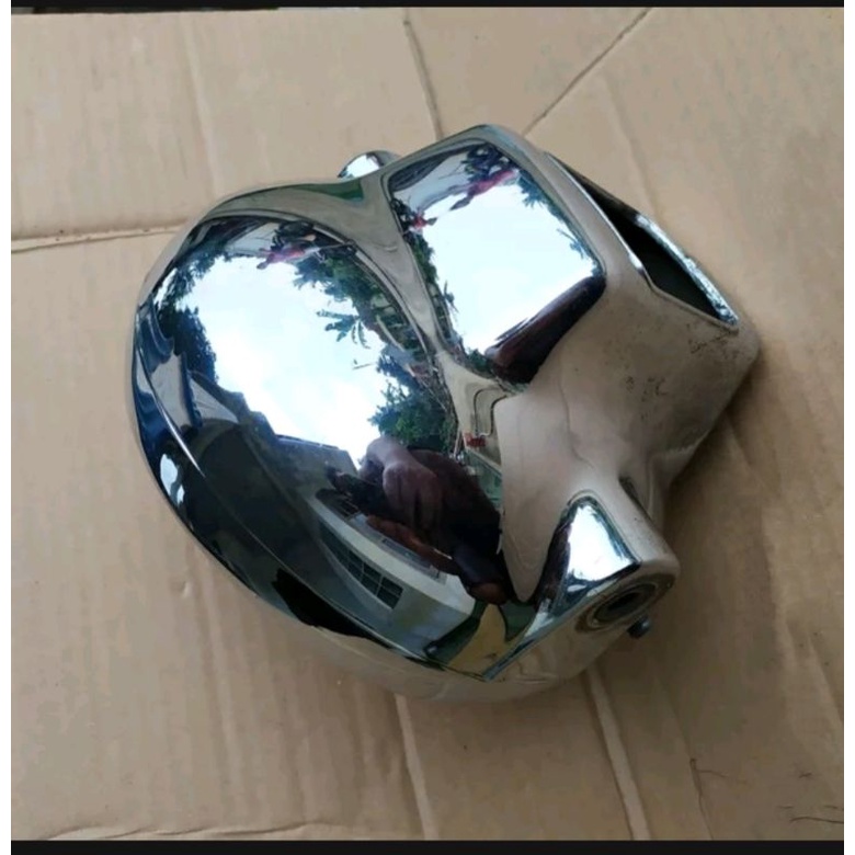 Batok set reflektor lampu depan tiger lama 2000 tilam tilas original copotan motor