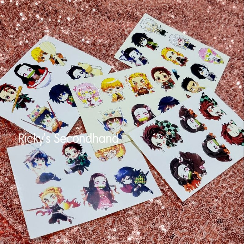 

Demon Slayer sticker sheet Kimetsu no Yaiba stiker KNY Anime