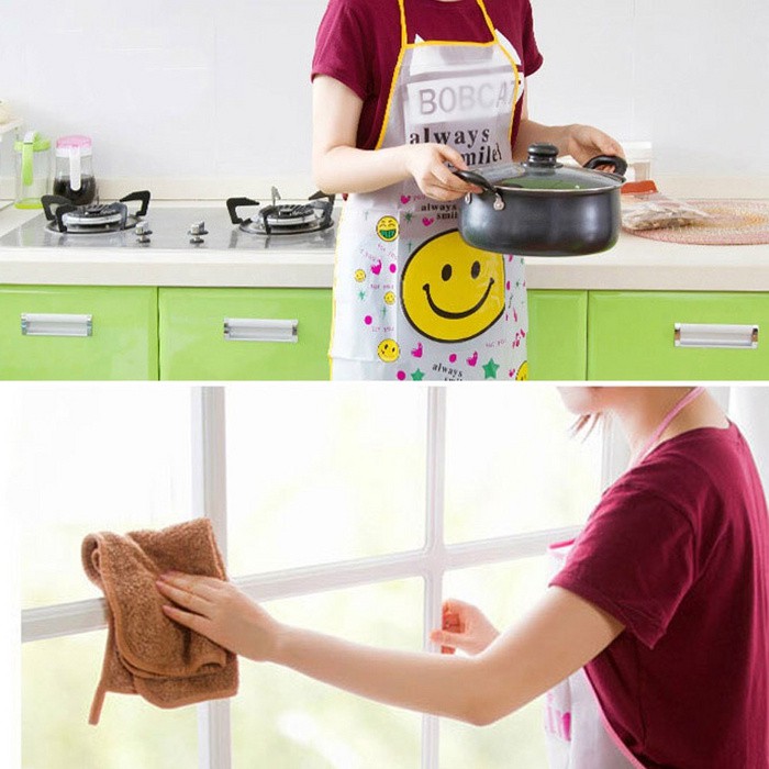 IKILOSHOP Celemek Tranparant Anti Air Memasak Karakter Lucu Clemek Apron