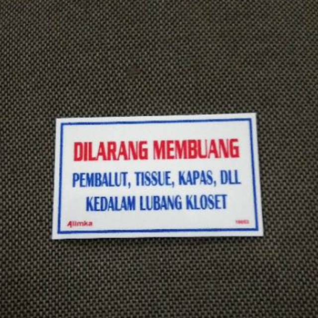 

Acrylic Akrilik perlengkapan Rumah & Kantor sign label dilarang membuang