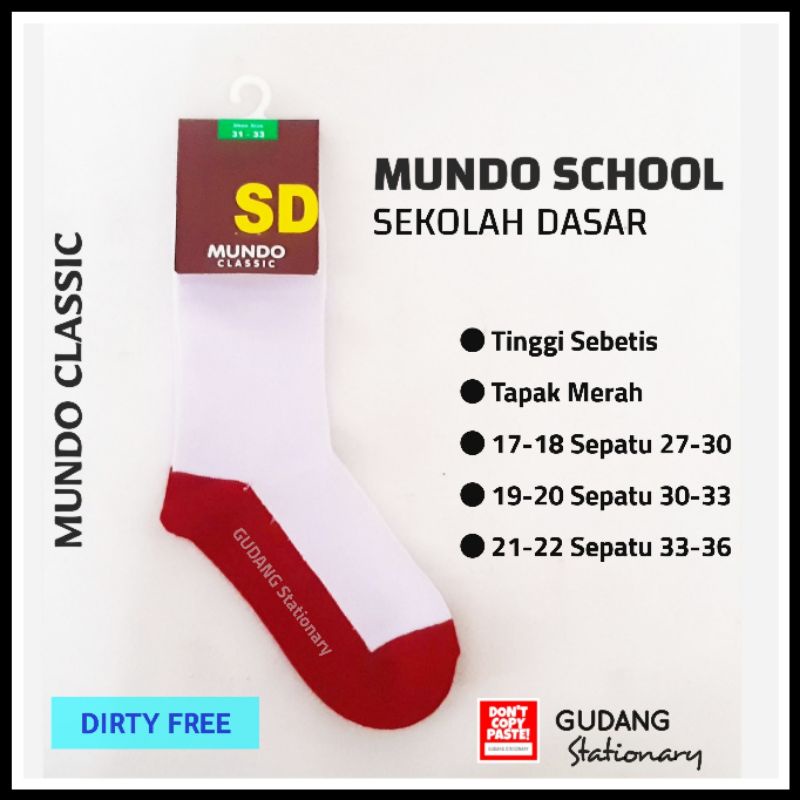 Kaos Kaki School SD Mundo Classic