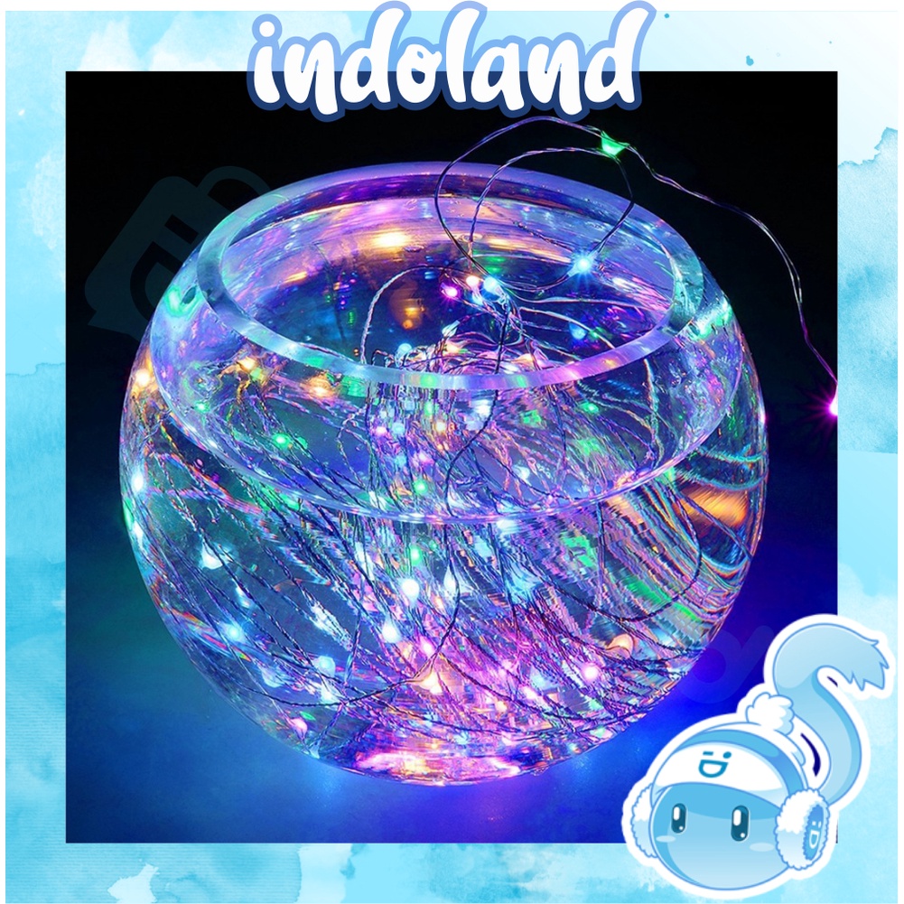 ☀ INDOLAND ☀ Lampu Tumblr Kawat Mini 1 2 3 5 Meter Lampu Hias Dekorasi Gift Box Bucket Bunga Balon Fairy Light Led Murah Import E015 E016 E020 E021