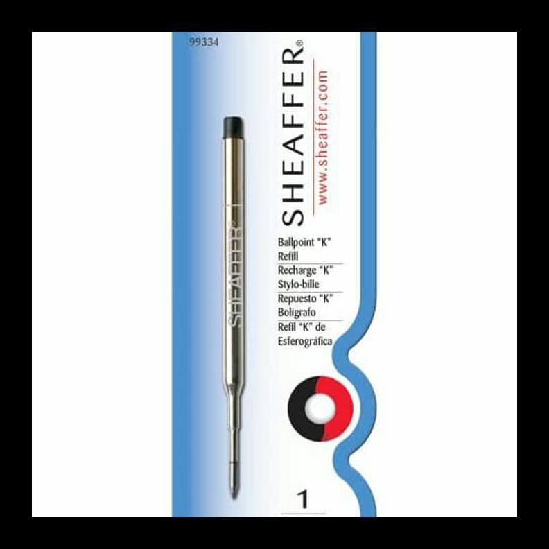 

BARU SHEAFFER® BALLPOINT REFILL "K" STYLE - BLACK MEDIUM - BLISTER CARD PAKET ALAT TULIS MURAH