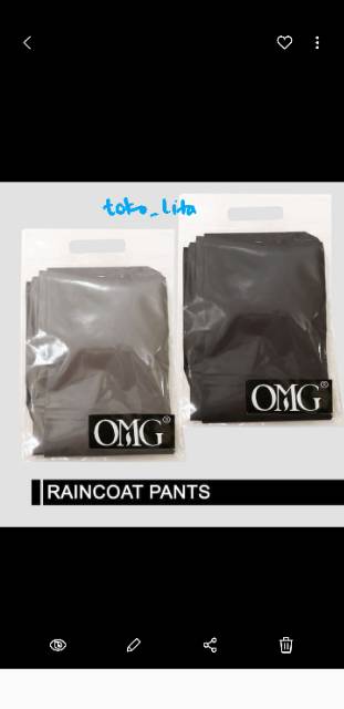 CELANA Jas Hujan Karet OMG Waterproof hanya CELANA SAJA  Raincoat Pants Anti Air PVC, CELANA OMG