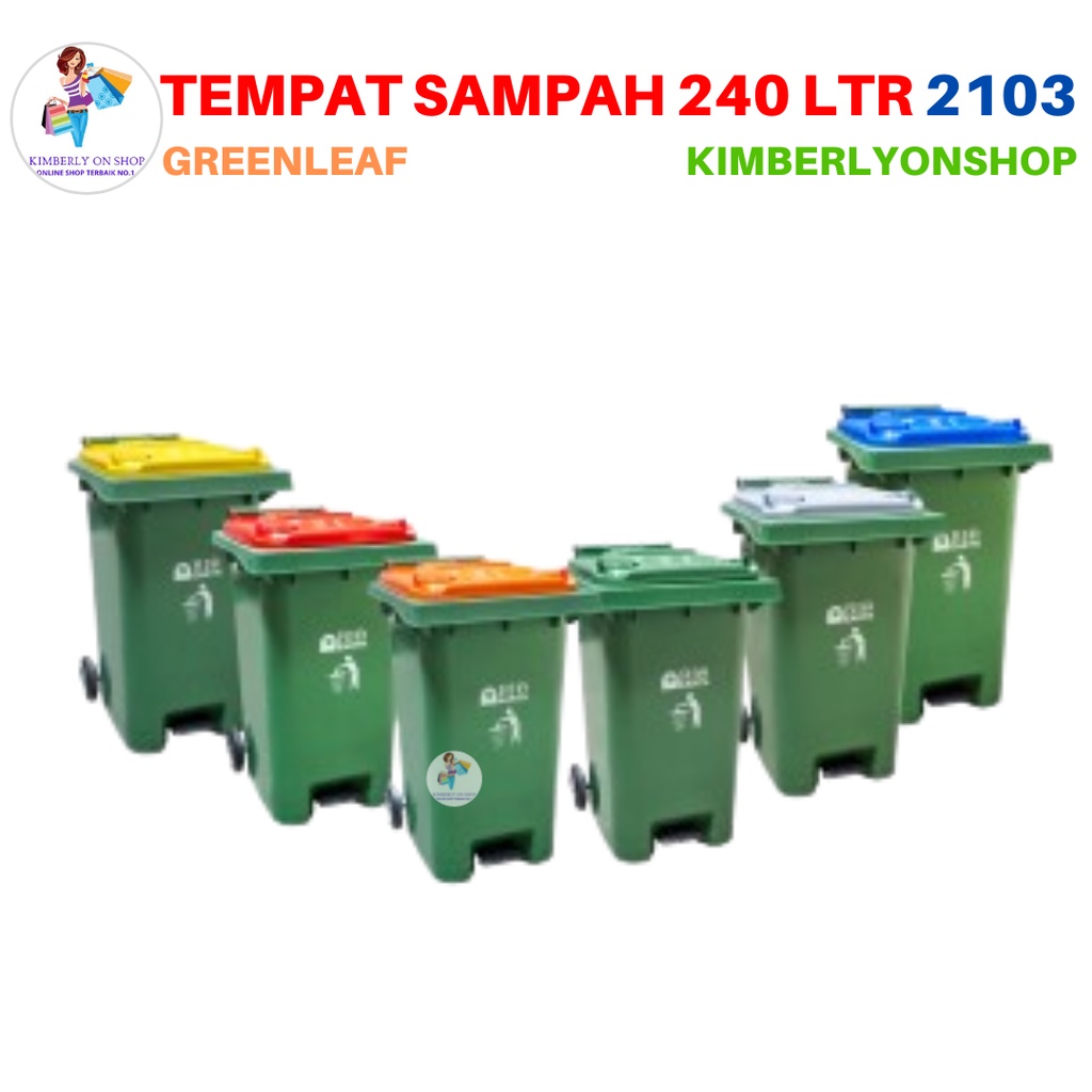 Tempat sampah BIO 240 liter 2103 Green Leaf