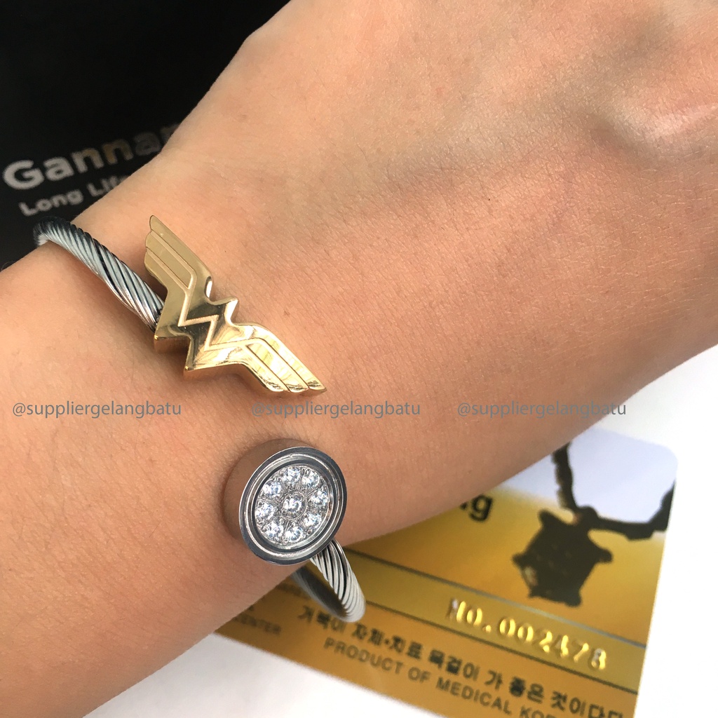 gannamyong WONDER WOMAN Gelang sehat Ion Negatif LM life secret asli