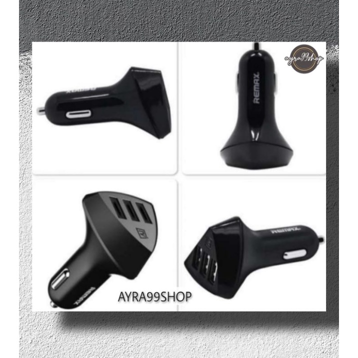 Car Charger Remax 3Usb Saver Mobil 3A Adaptor