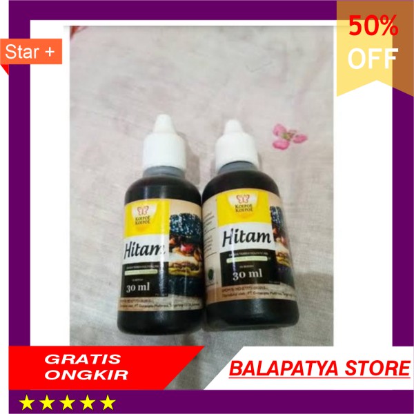 

HOT PROMO !!! PEWARNA CAIR KUE MAKANAN MINUMAN KUPU KUPU KOEPOE KOEPOE HITAM 30ml