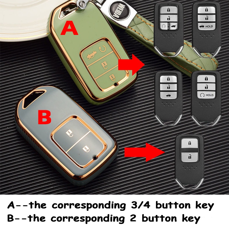 Case Kunci Mobil Keyless Entry Untuk Honda Civic CRV HRV BRV City Accord 2014 Ke 2020